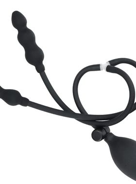 Plug Anal Inflável de Cabe?a Dupla, Bolas Dilatadoras, Plug