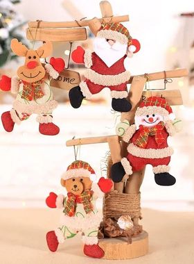 Elk Santa Dolls Pendurados Enfeites, Pingentes de Natal, Dec