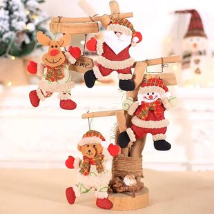 Elk Santa Dolls Pendurados Enfeites, Pingentes de Natal, Dec