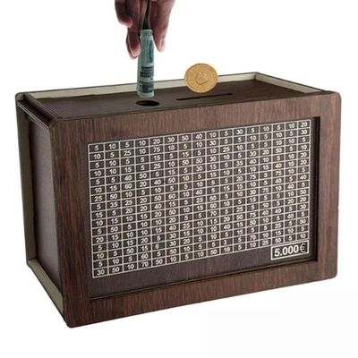 1000/2000/3000/5000/10000 euro caixa de dinheiro de madeira