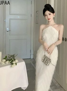 Korejpaa elegante vestido feminino outono estilo francês pe