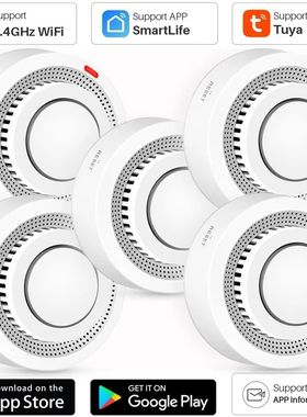 Wi fi tuya inteligente detector de fuma?a sensor sem fio pro