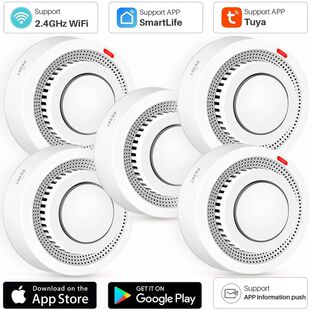 Wi fi tuya inteligente detector de fuma?a sensor sem fio pro