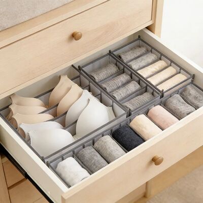 5Pcs Foldable Drawer Organizer Set – Space-Saving Storage B