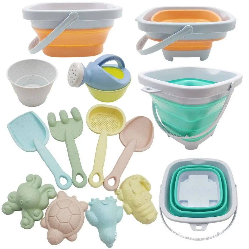 1 Set Bucket Beach Sand Play Toys Shovel Plastic Beach Bucke