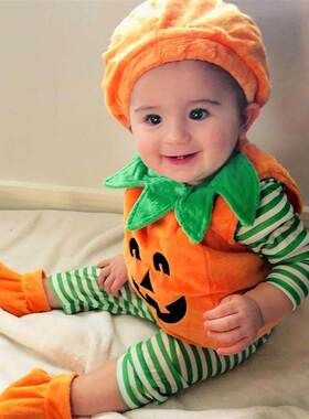 Halloween Pumpkin Costume Kids Children Hat Cosplay for Baby