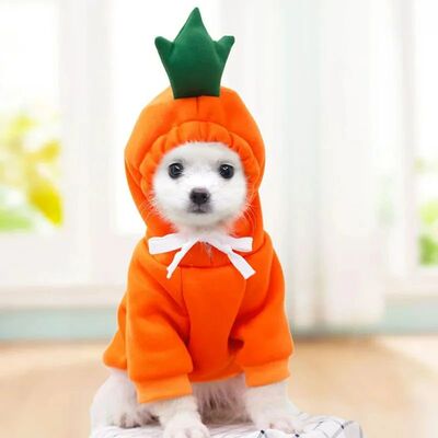 1pc New Dog Hoodie Clothes Cute Design Sweater Coat Carrot S