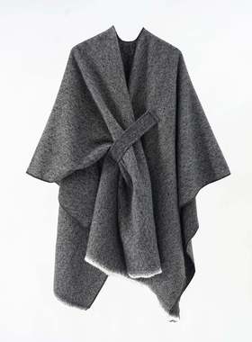 large split shawl warm cloak cape 斗篷披风开叉披肩女秋冬保暖