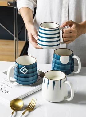 Japanese ceramic coffee Office Mug hand painted 杯子