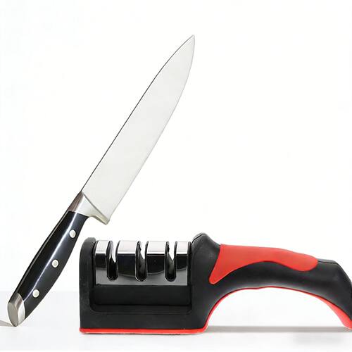 Kitchen 3-Stage Tungsten Carbide Knife Sharpener, Ergonomic