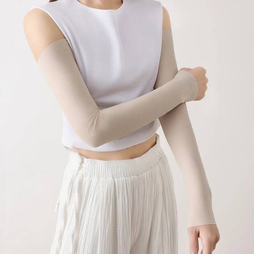 Unisex Summer Ice Silk Wrist Arm Protection Sleeves for Warm