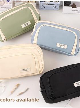 Large Capacity Pencil Case Kawaii Canvas Pencilcase School