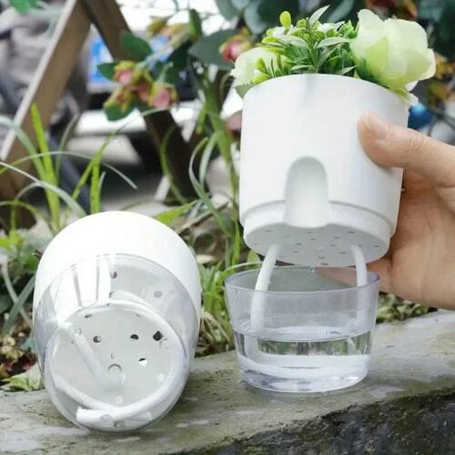 5/10Pcs Self Watering Plastic Flower Pot Double Layer Hydrop