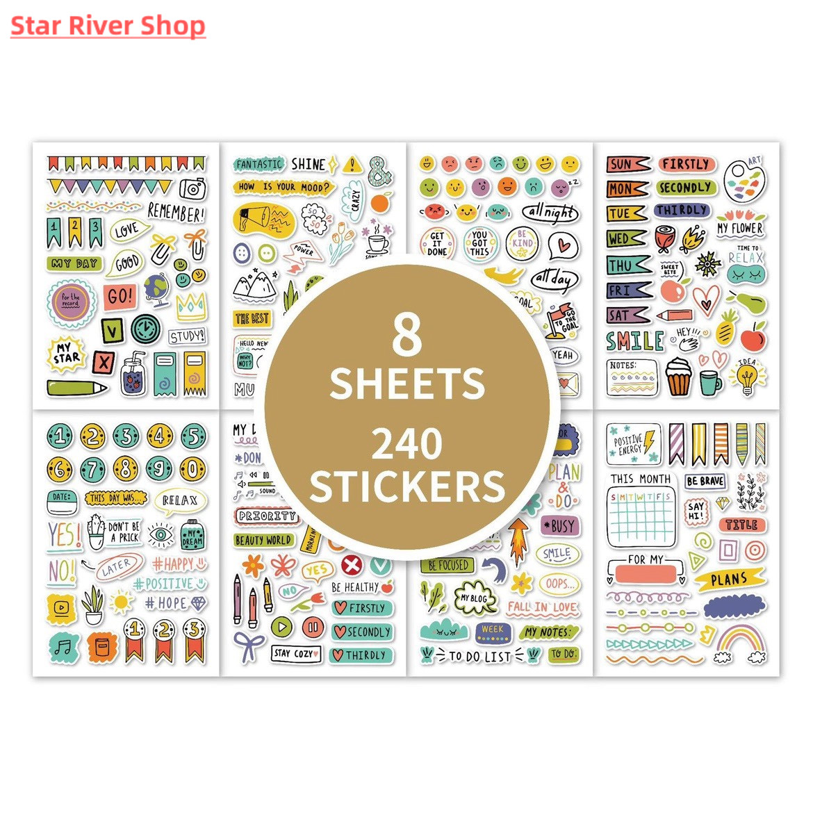 240个/8张规画师贴纸标记
