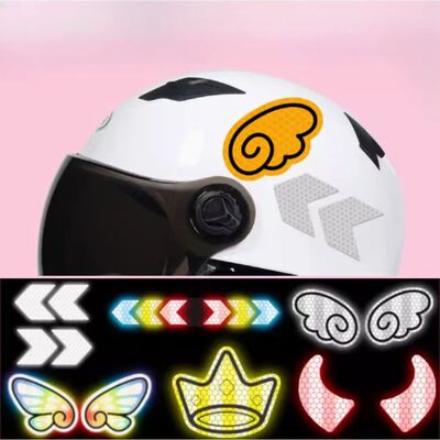 Helmet Stiker Reflective Sticker Night Warning Sign Reflecti