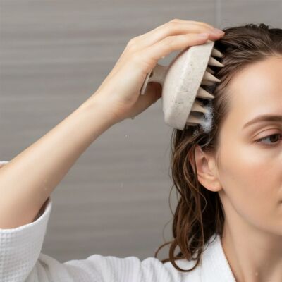 Eco-Friendly Wheat Straw Scalp Massager Shampoo Brush Ergono