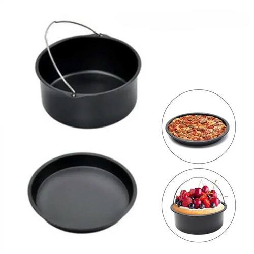1pc Round Non-Stick Cake Mold 6/7/8 Inch, Baking Pan with Ha
