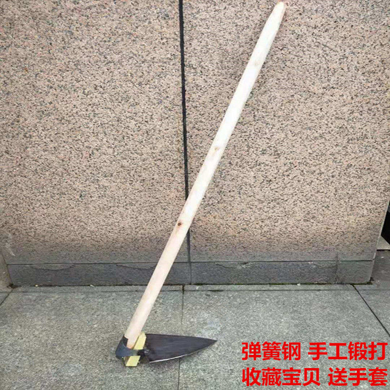 三角锄头手工锻打农用锄头开沟挖土开荒除草家用种菜挖沟工具