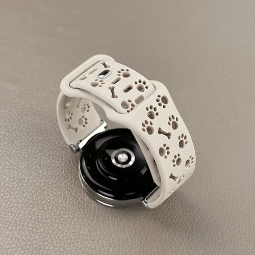可爱镂空狗爪适用小米watchS5/S4表带Watch5高级创意Color2硅胶带