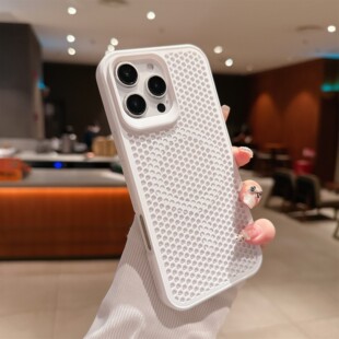 蜂窝网孔散热适用苹果16promax磁吸手机保护壳iPhone15pro磁吸充电透气散热14pm高级感肤感磨砂13pro 12防摔