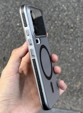 黑色防滑边框X300冰雾磁吸适用vivox300Pro手机壳新款x200pro保护套s全包X200Ultra磨砂mini高级感防摔大孔