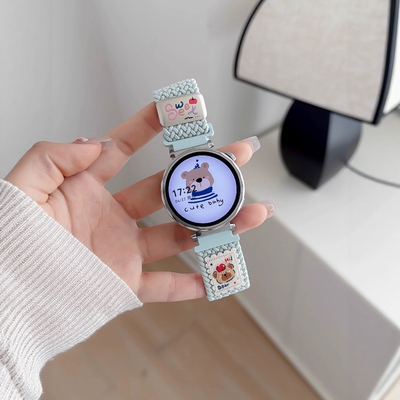 适用oppoX2mini表带磁吸编织watch3se手表男女生3/4pro透气腕带