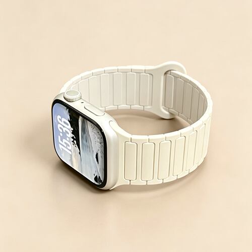 适用于iwatch手表带s11张婧仪同款applewatch9磁吸S8硅胶表带s10
