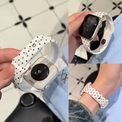 韩系ins波点简约细款iWatch表带适用Applewatch苹果手表s11SE9810