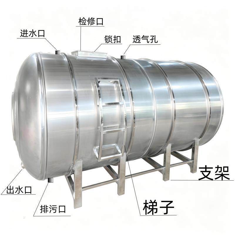 304不锈钢水塔特厚储水桶家用卧式水箱太阳能楼顶蓄水罐酒罐推荐