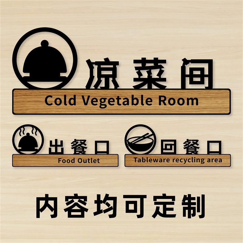 点单区亚克力后厨裱花烘焙标识牌