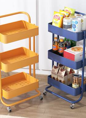 Kitchen storage rack bathroom Shelf Trolley iron shelves
