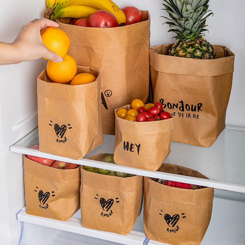 家之物语可水洗冰箱收纳牛皮纸袋