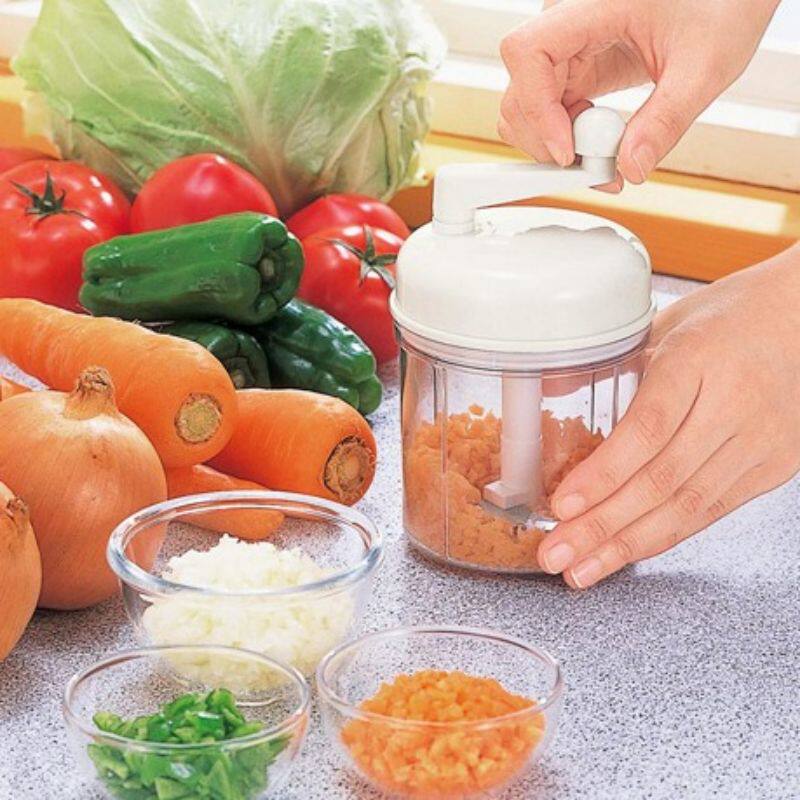 日本进口手摇式食物打碎器搅拌绞碎料理碎菜切碎机婴儿辅食加工器