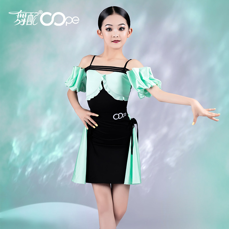 舞配春夏款拼色吊带拉丁练功服女
