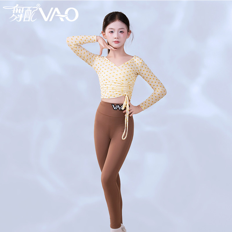 女童拉丁舞配舞长袖练功服新款图片