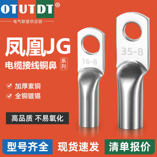 凤凰国标JG船用铜鼻子接线端子10/16/25/35/50/70/95/120紫铜线耳