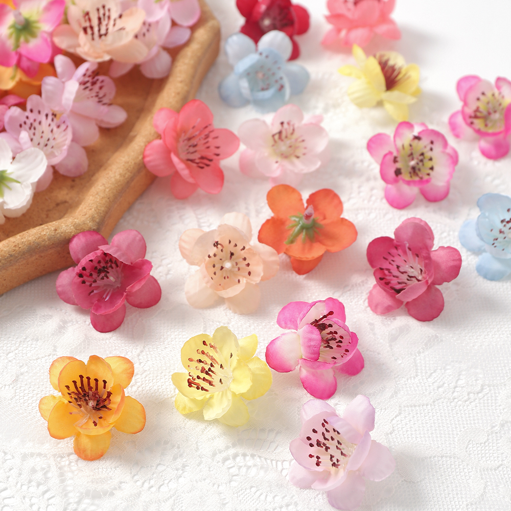 假花小桃花花环树枝插花材料