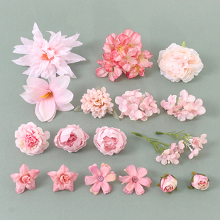 仿真复古牡丹绣球玫瑰花婚庆绢花diy头饰插花服饰装饰花胸花花艺