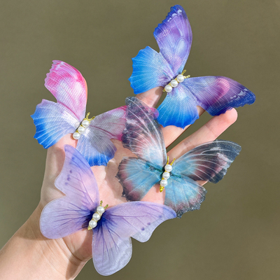 会动的蝴蝶发夹女气质可爱发卡