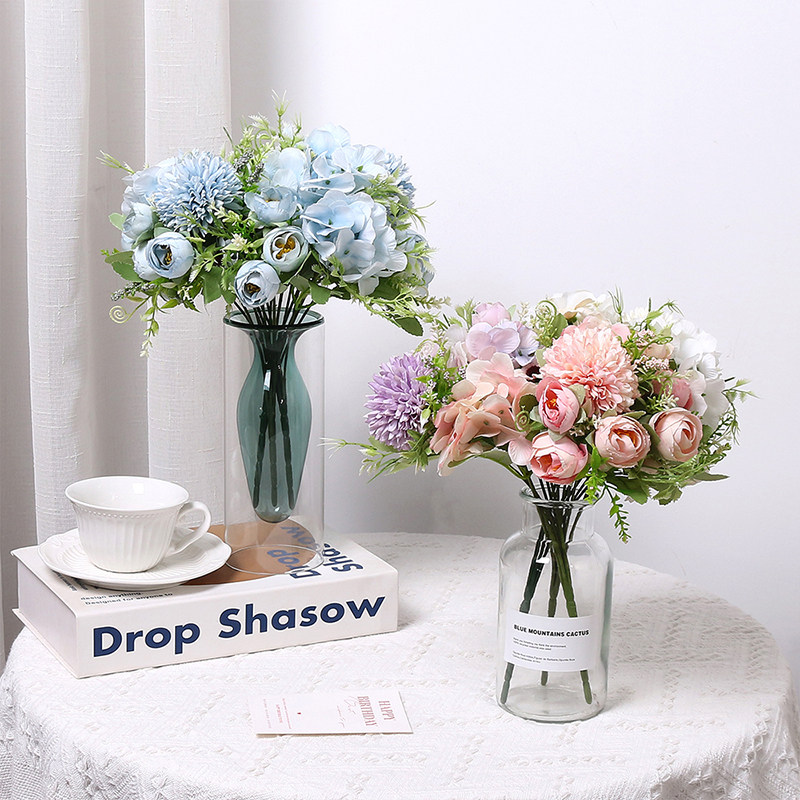 欧式轻奢ins风花束 家居餐桌花艺摆件 婚庆婚礼插花装饰 拍摄道具