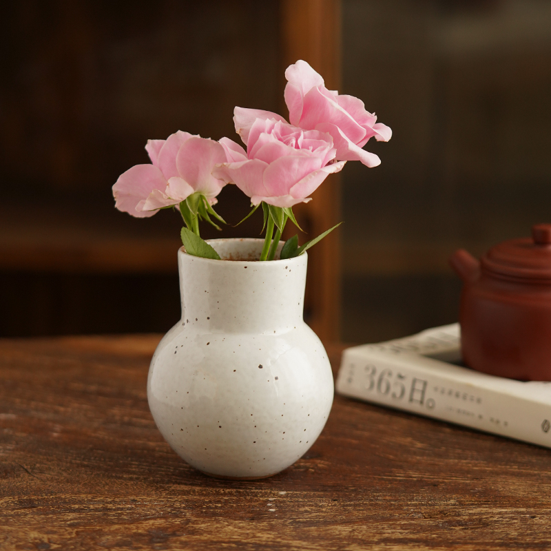 陶美集复古粗陶景德镇居家花瓶