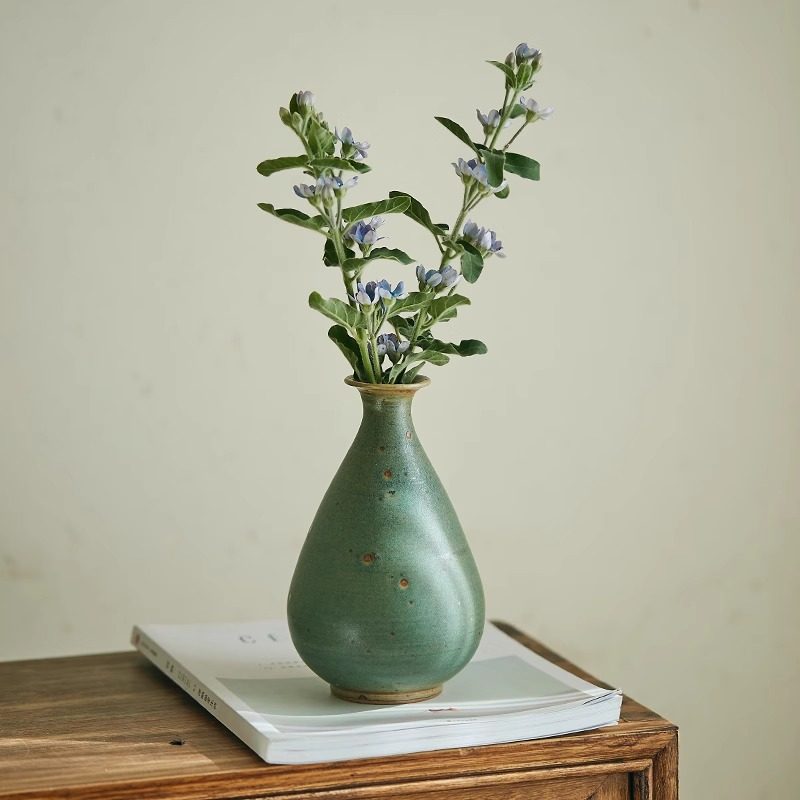 景德镇花瓶全手工复古做旧粗陶茶室桌面装饰摆件水培鲜花花器小号,家居饰品,花瓶,淘宝优惠券,粉丝福利购,淘宝优惠卷