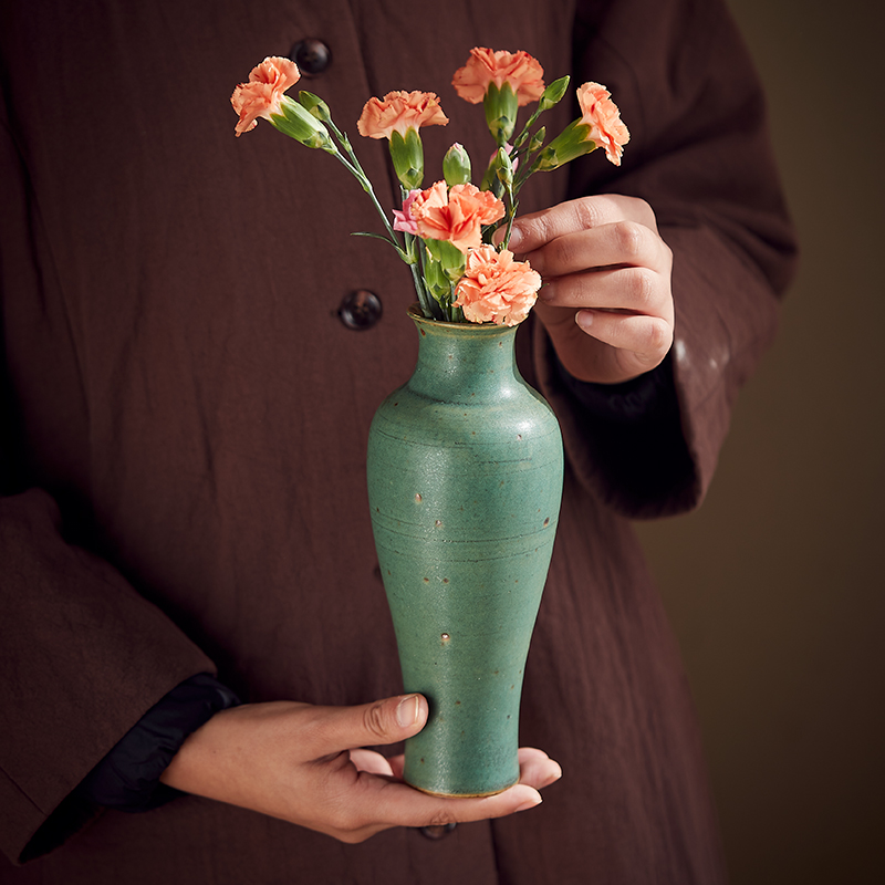 陶瓷景德镇手工拉坯粗陶花瓶