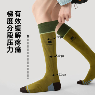 文艺复兴压力袜子女显瘦运动健身跳绳跑步小腿压缩袜公路车骑行袜