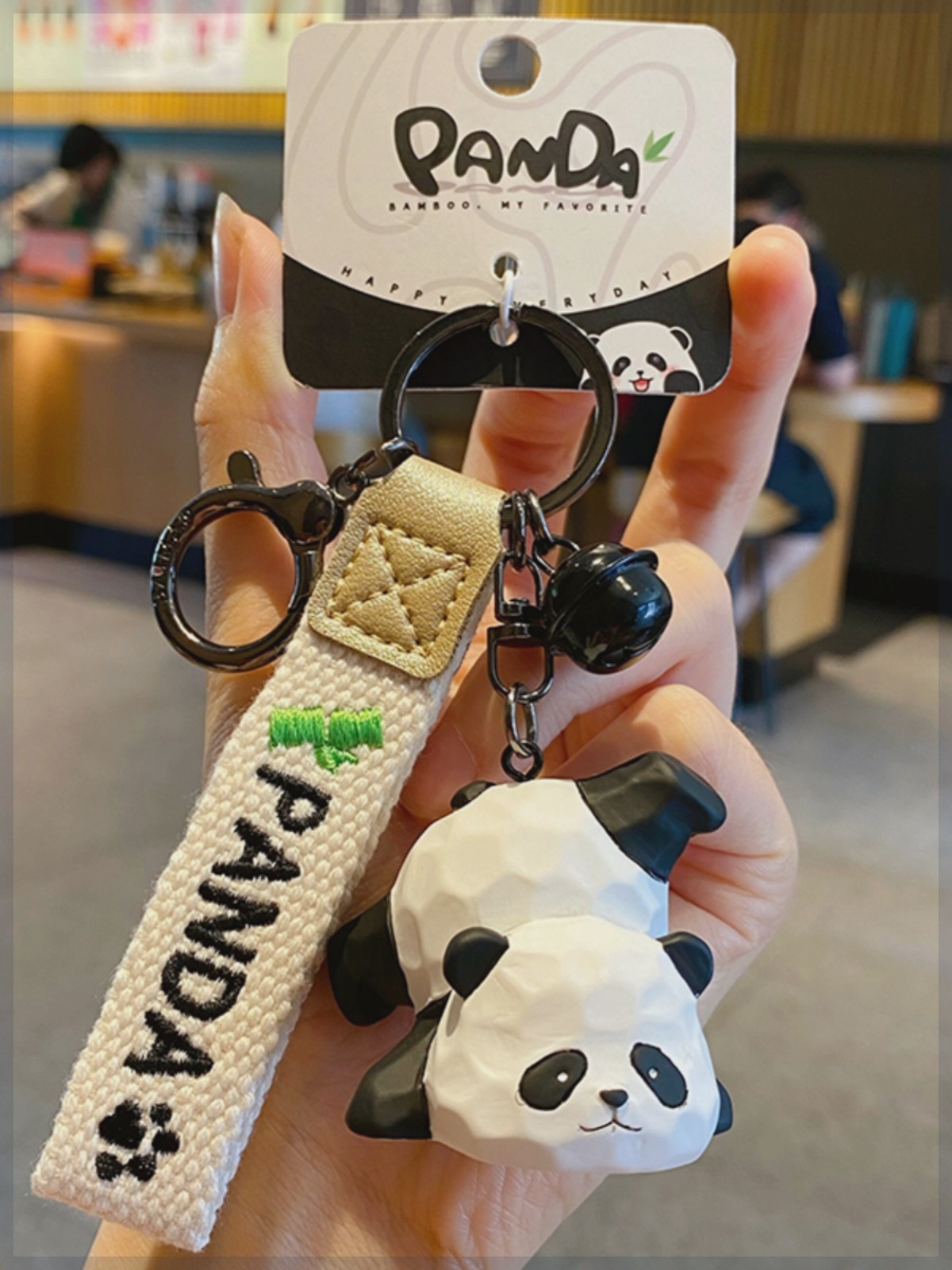 成都熊猫花花文创纪念品伴手礼小礼物旅游创意礼品中国特色钥匙链