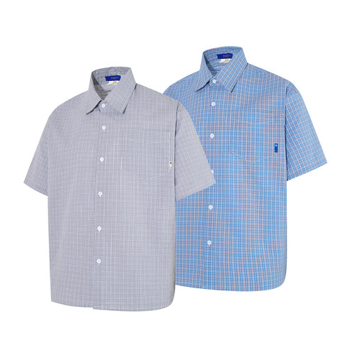 PMET「正肩格纹」英伦风短袖衬衫 Cleanfit质感上衣春夏