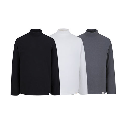 PMET半高领休闲德绒打底衫