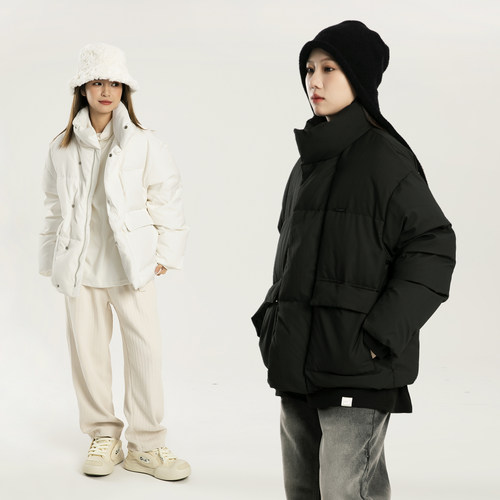 PMET 基础立领90白鸭绒羽绒服 cleanfit短宽冬季加绒保暖外套男