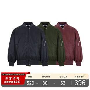 PMET 90白鸭绒棒球领外套加绒加厚情侣男 飞行夹克羽绒服