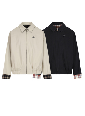 PMET 双面穿复古格纹夹克 巴恩风Cleanfit短宽情侣男女春秋外套